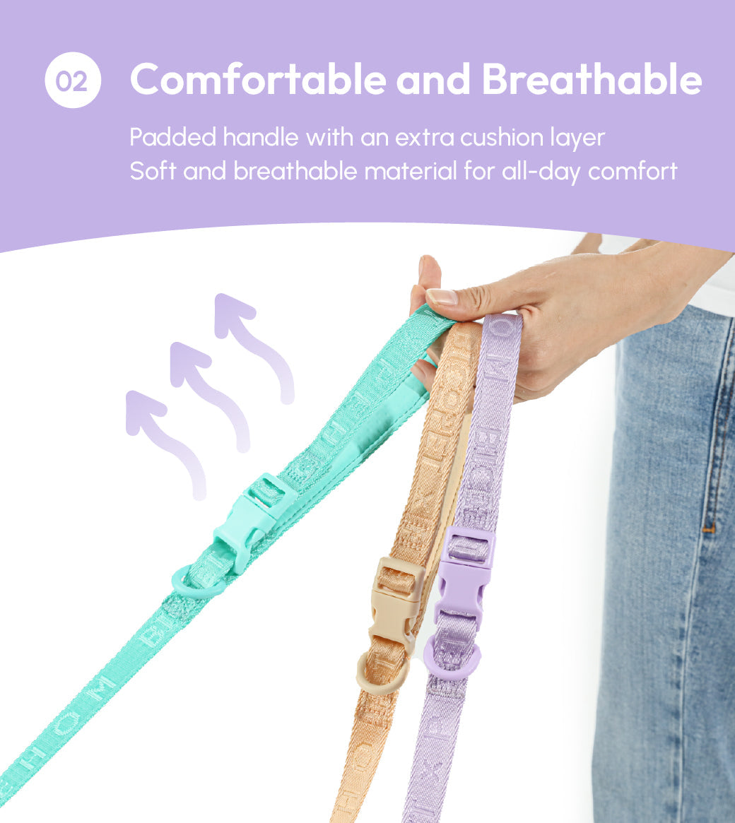 PADDED  ACTIVE  PET LEASH  - MINT PURPLE