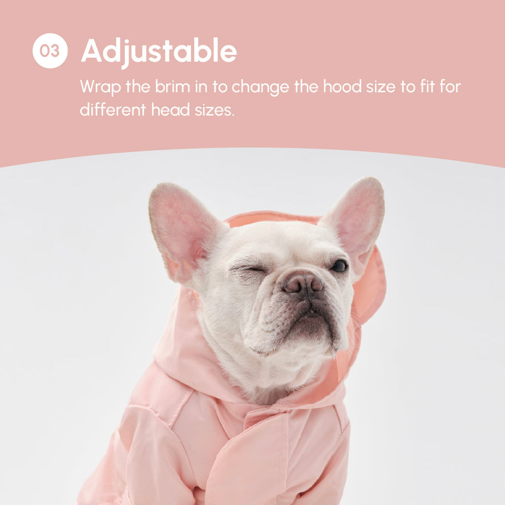 Tribeca adjustable velcro raincoat - Light Pink