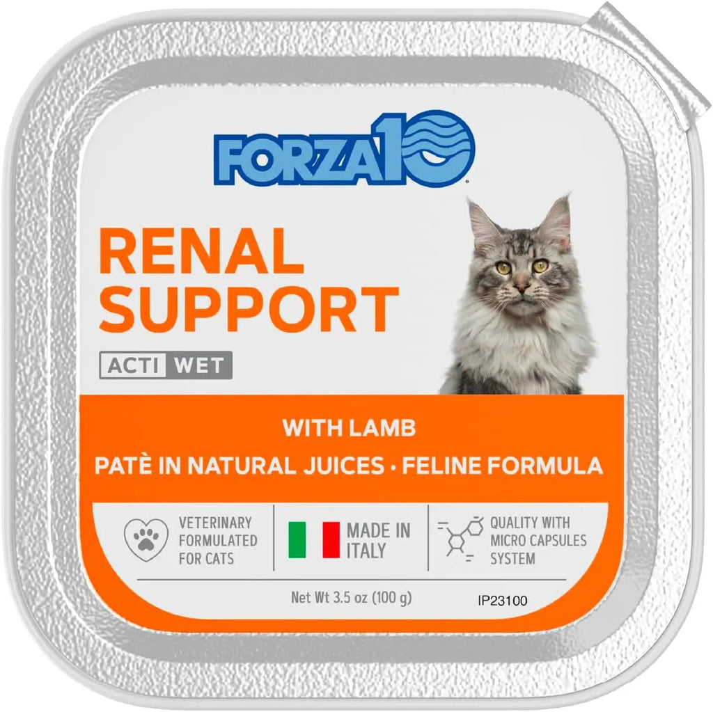 Forza10 Renal Wet Cat Food Lamb, Vet-Formulated Kidney Care, 3.5oz x12