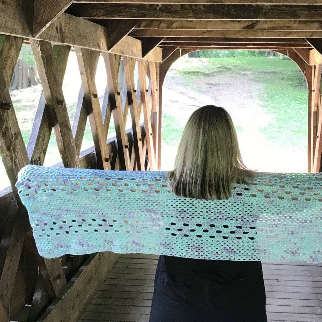 Streamside Merino Wool Shawl Crochet Kit