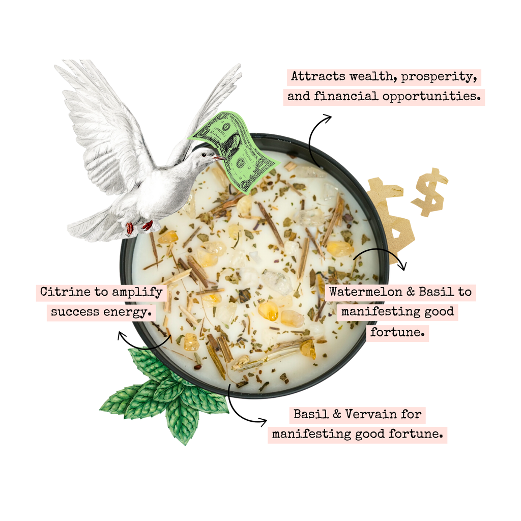 Money Drawing Prosperity Candle – 8‑oz Abundance Ritual Candle