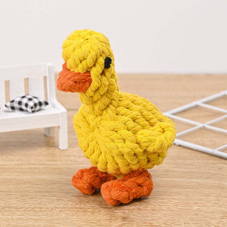 Cotton Rope Dog Toy – Cute Animals Chew