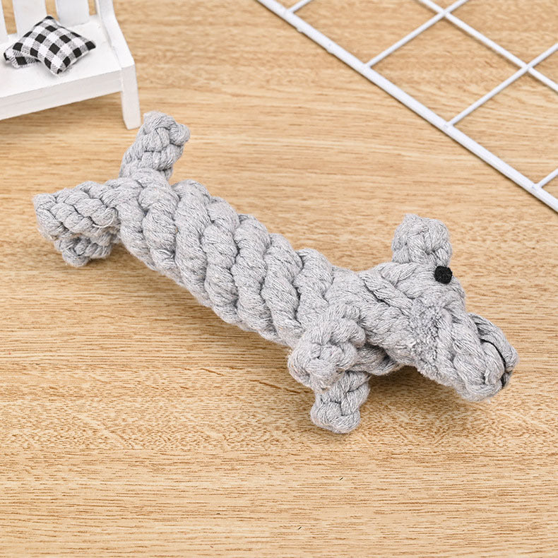 Cotton Rope Dog Toy – Cute Animals Chew
