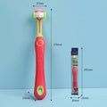 Three-Sided Pet Toothbrush for Dogs and Cats