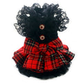 Handmade Pet shirt Uniform plaid skirt