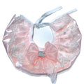 Lace Pet Bib with Bow & Embroidery