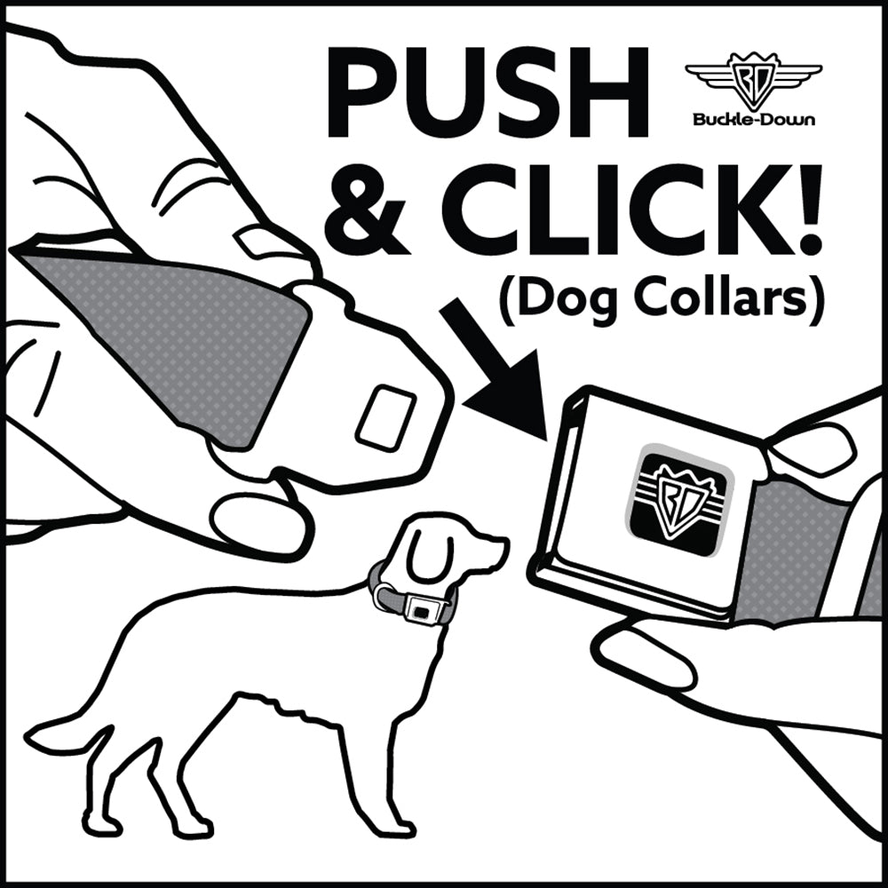 Dog Bone Seatbelt Buckle Collar - BD Logo Scattered Black/Gray