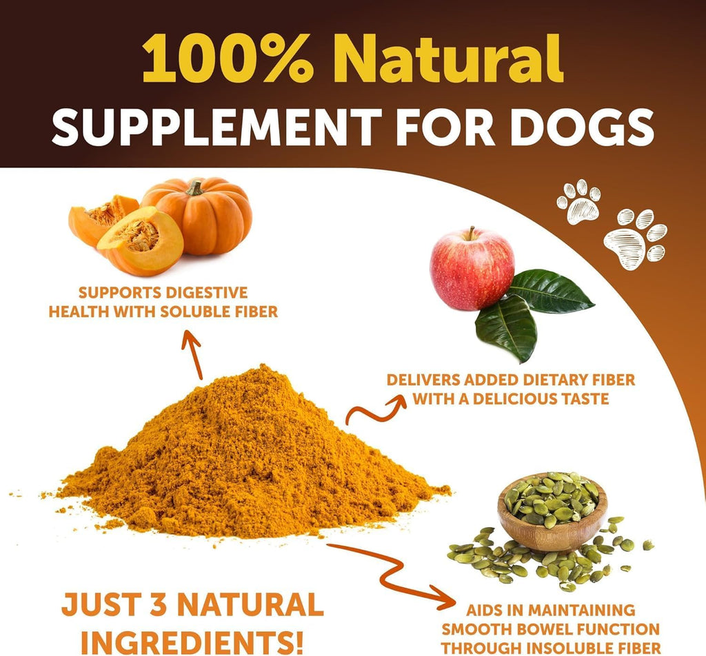 Pumpkin Powder for Dogs Fiber Supplement Digestion Stool Diarrhea Relief 16oz