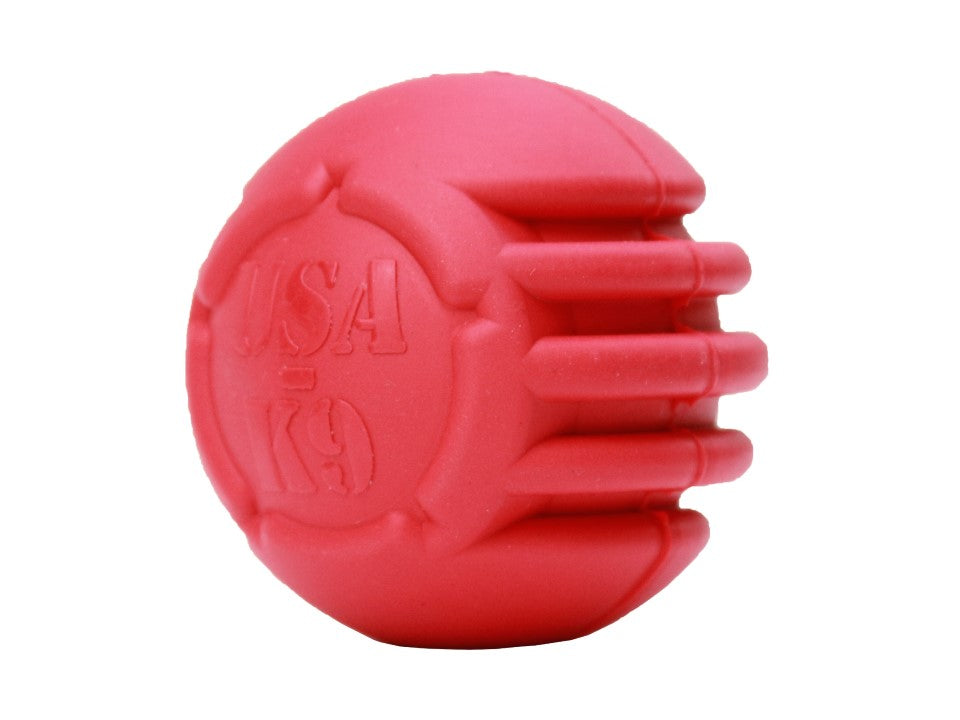 USA-K9 Stars and Stripes Rubber Dog Toy | K9 Handler Reward Toy | Red | USA Made