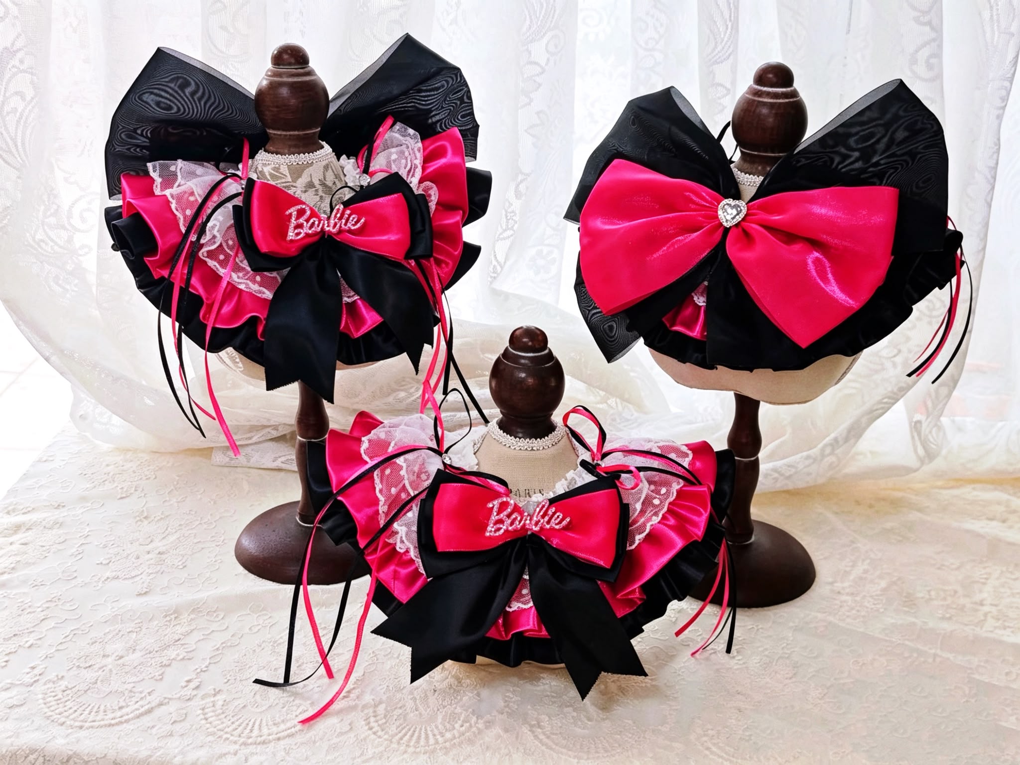 Babi Satin Lace Pet Bib Collar