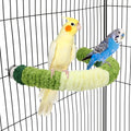 Plush Bird Perch Stand Cozy Parrot Cage Perch 8.7x7.1in