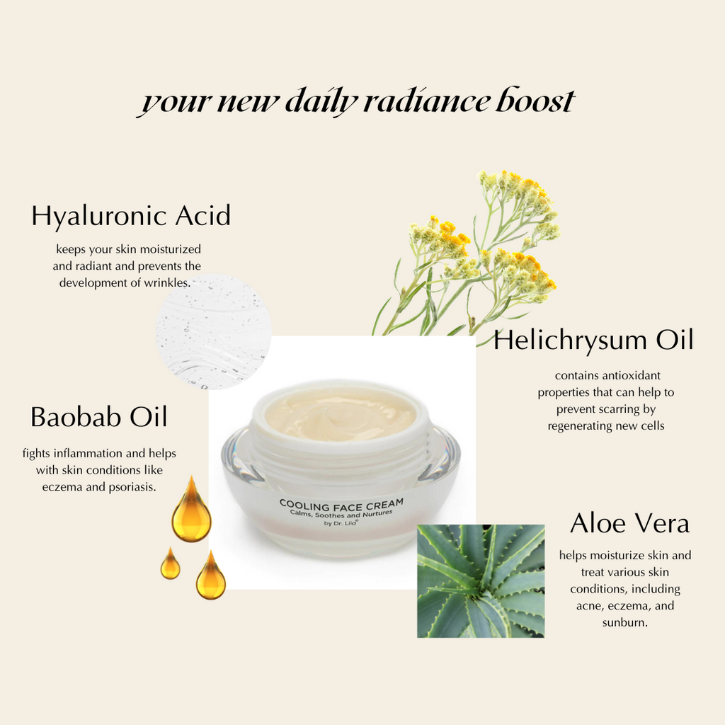 Glow Boosting Cooling Elixir for Redness Relief & Dewy Hydration – Gluten-Free, Hypoallergenic