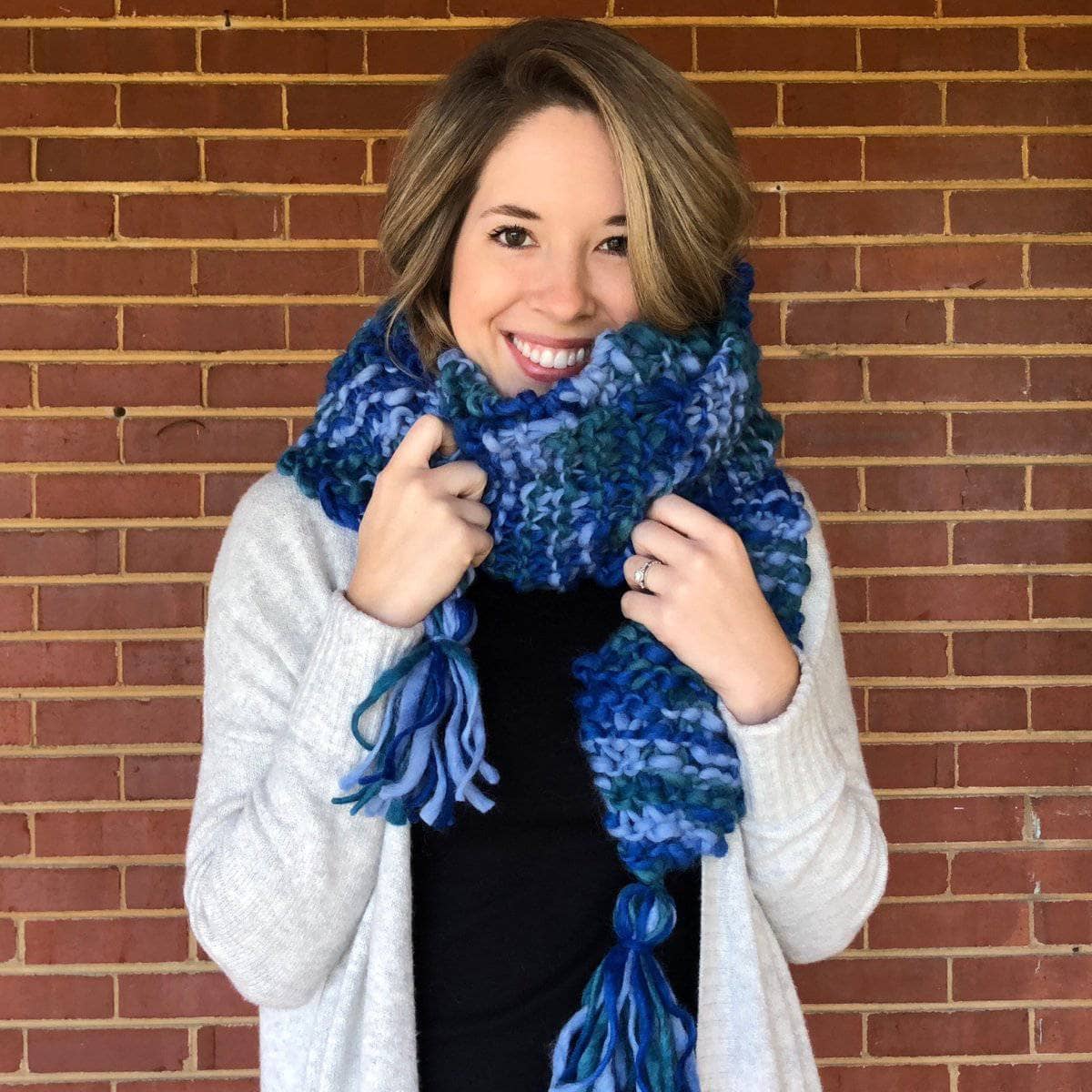 Blue Ridge Blanket Scarf Knitting Kit