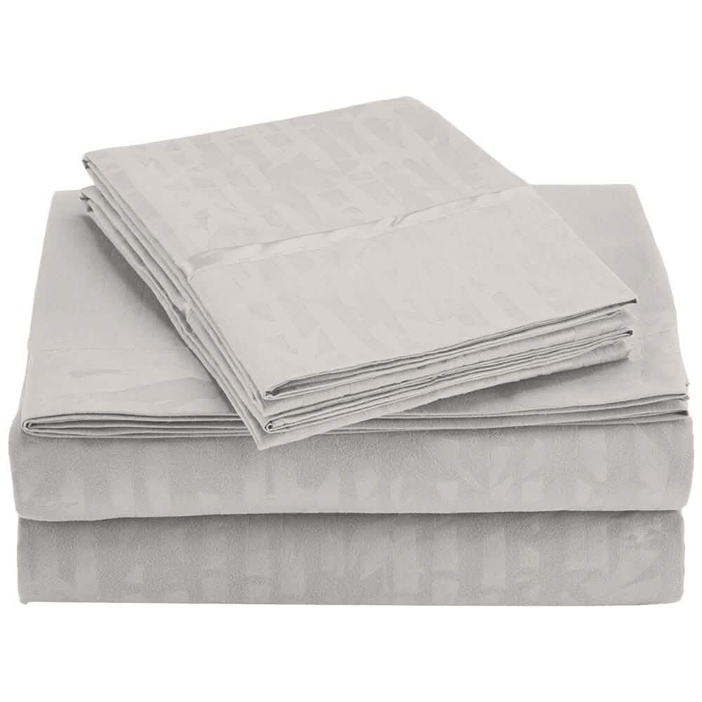 4-Piece Set: Super-Soft 1600 Series Bamboo Embossed Bed Sheet