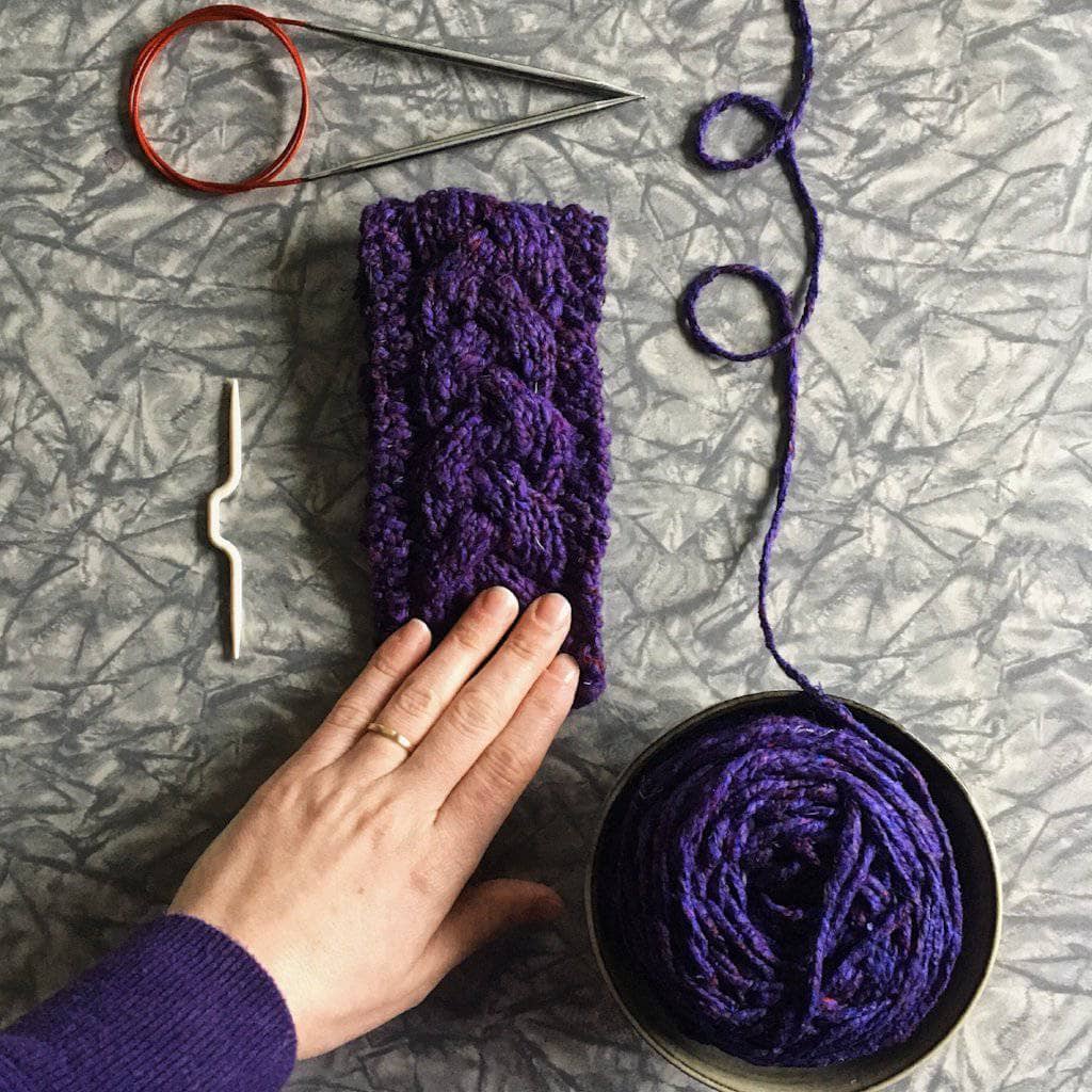 Braided Cable Mug Coozie Knit Kit