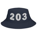 203 Area Code Bucket Hat