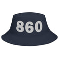 860 Area Code Bucket Hat