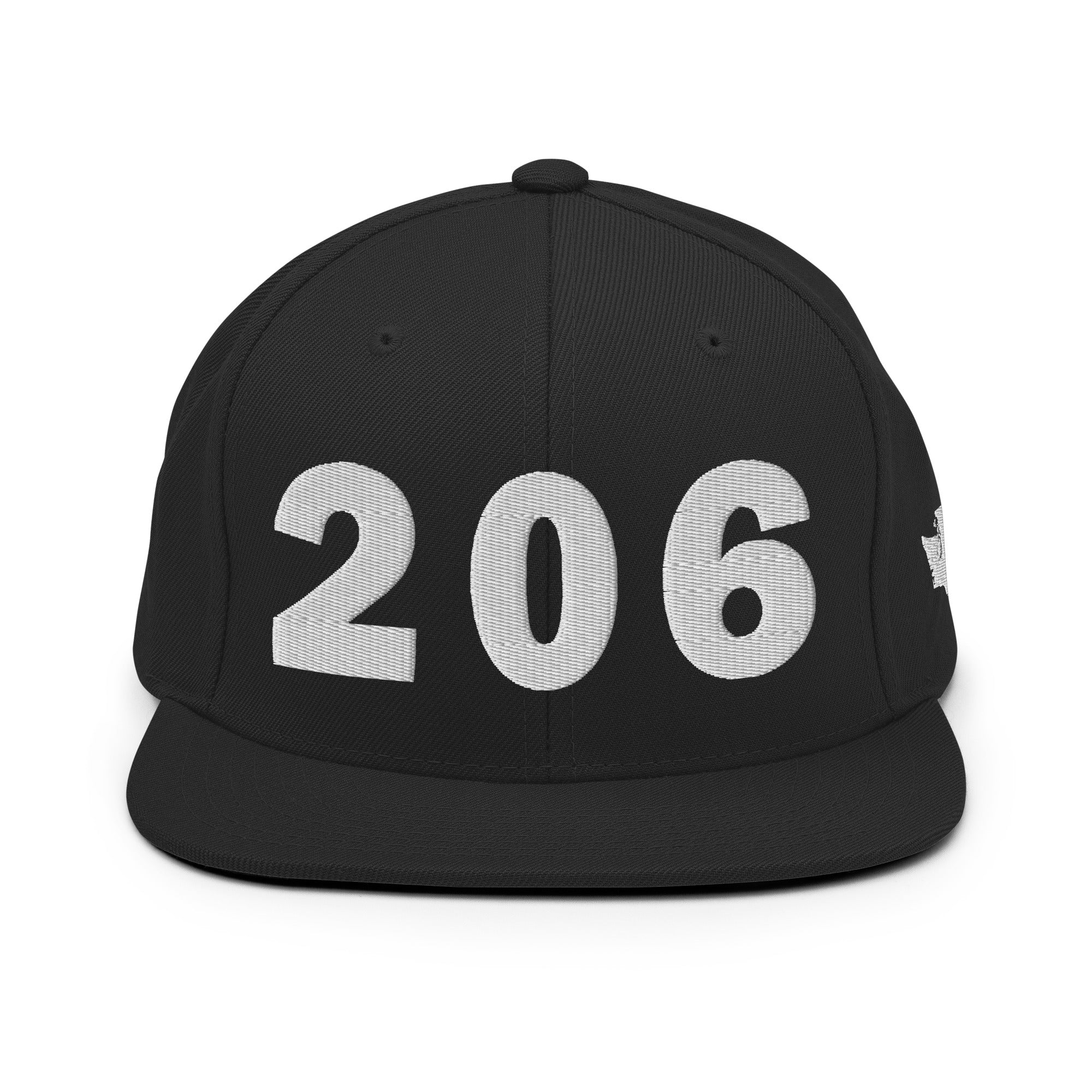 206 Area Code Snapback Hat