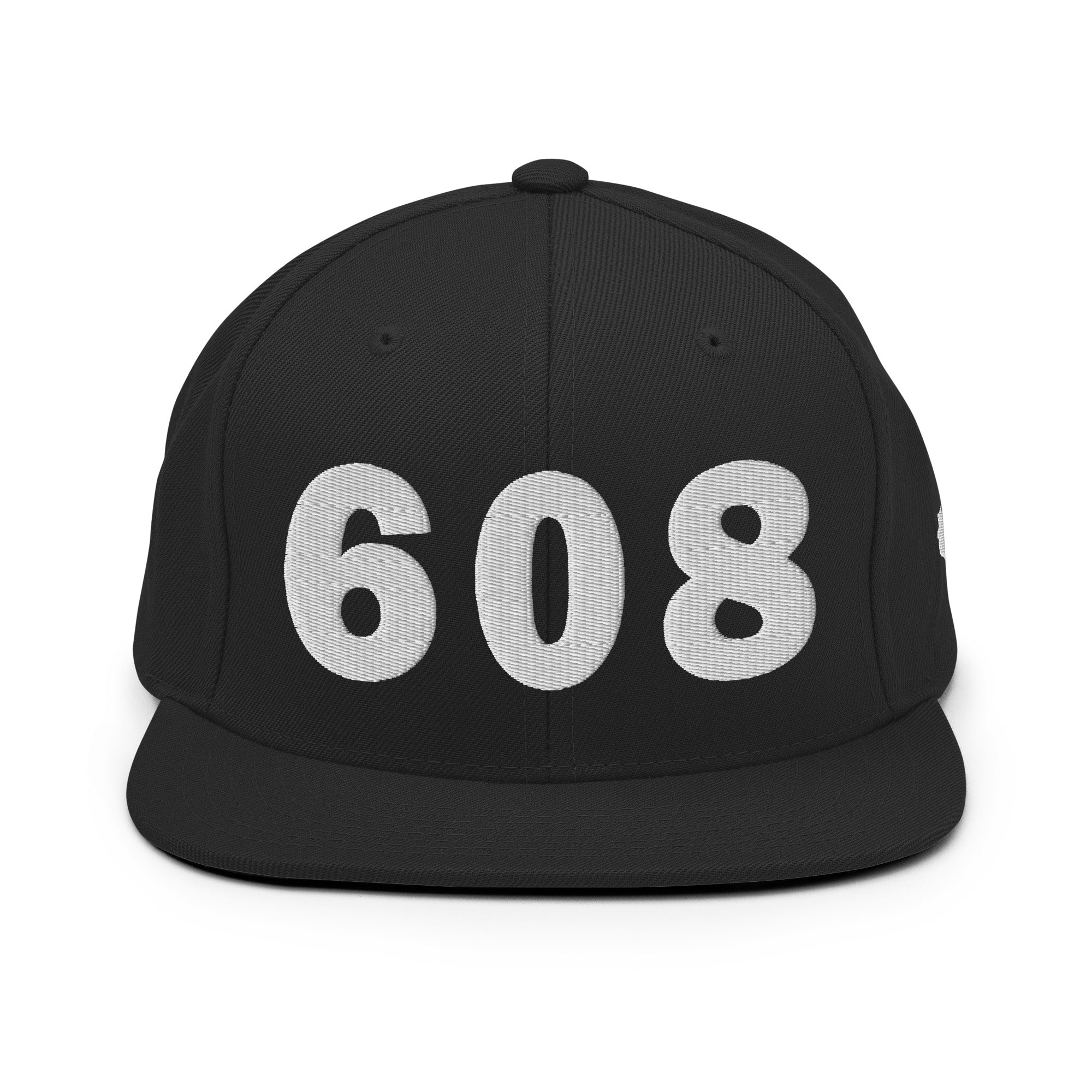 608 Area Code Snapback Hat