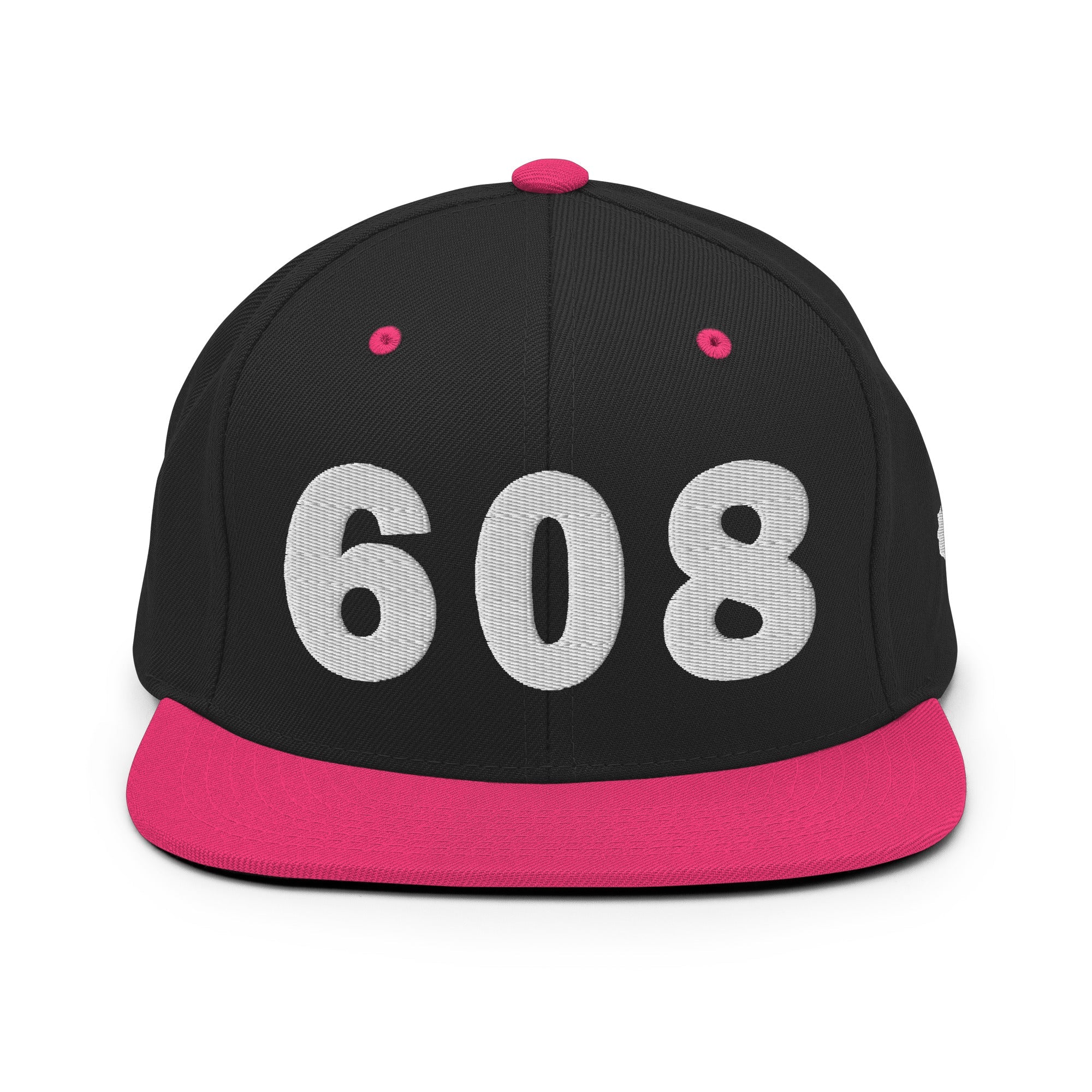 608 Area Code Snapback Hat