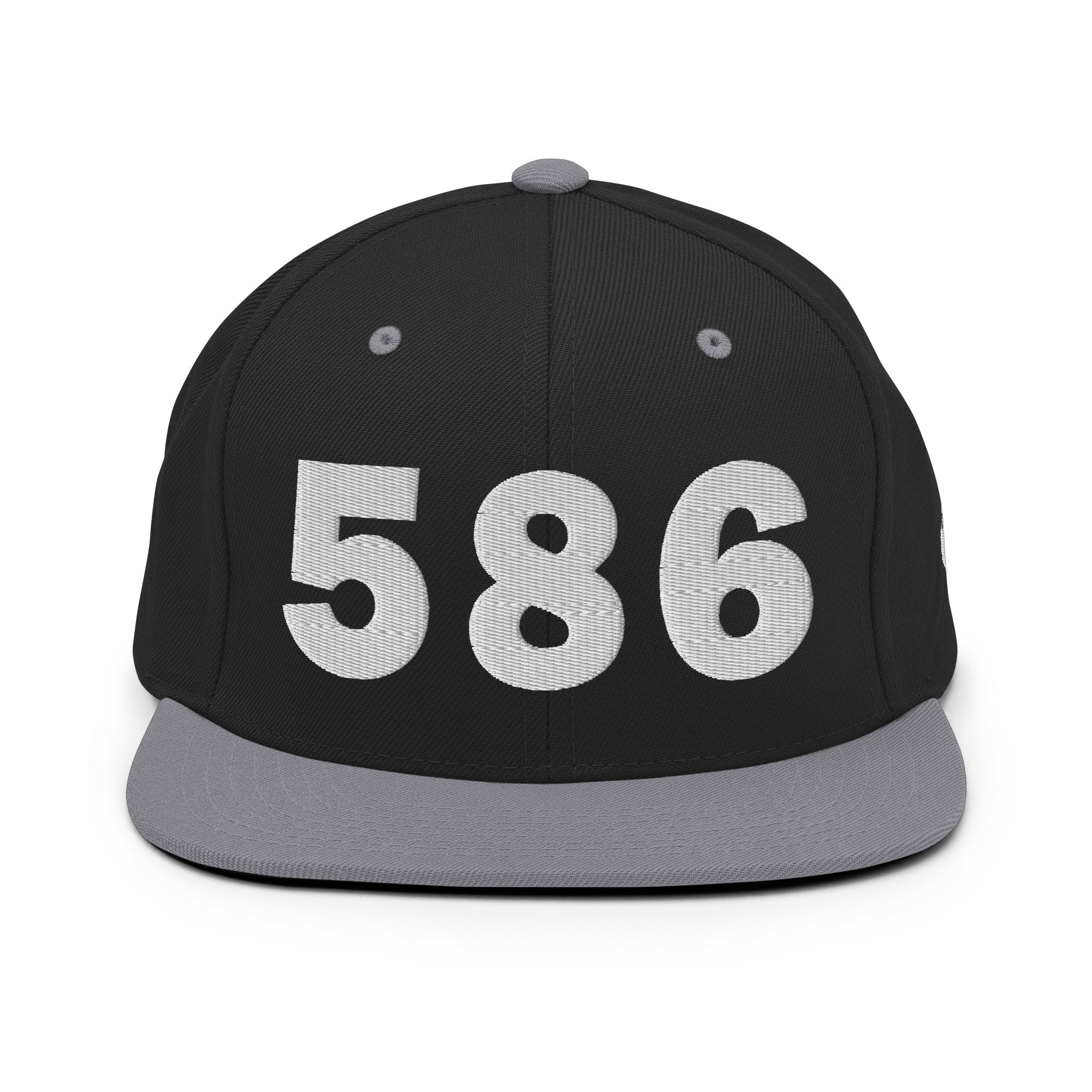 586 Area Code Snapback Hat