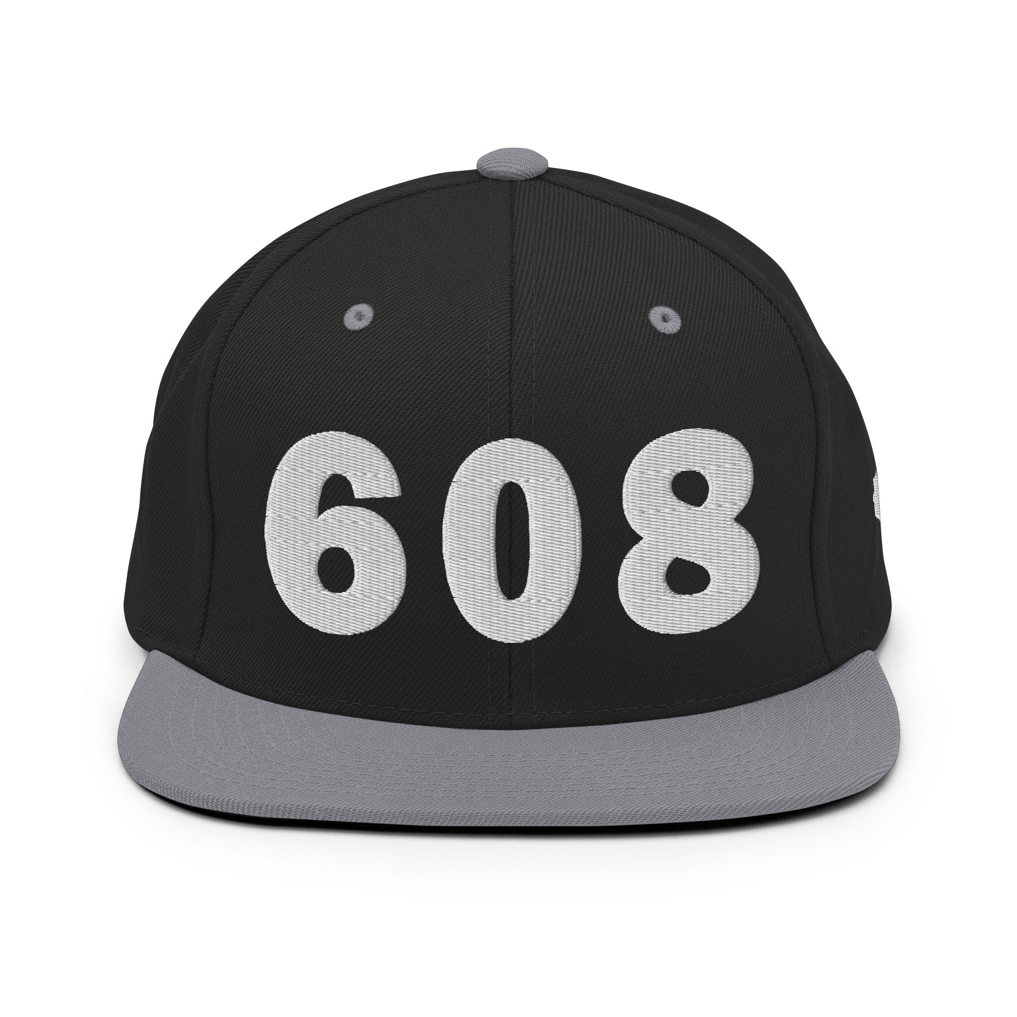 608 Area Code Snapback Hat