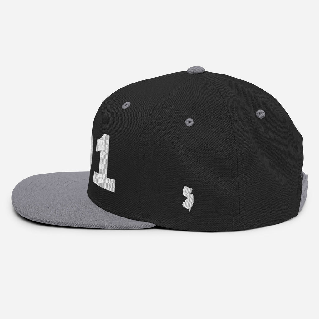 201 Area Code Snapback Hat