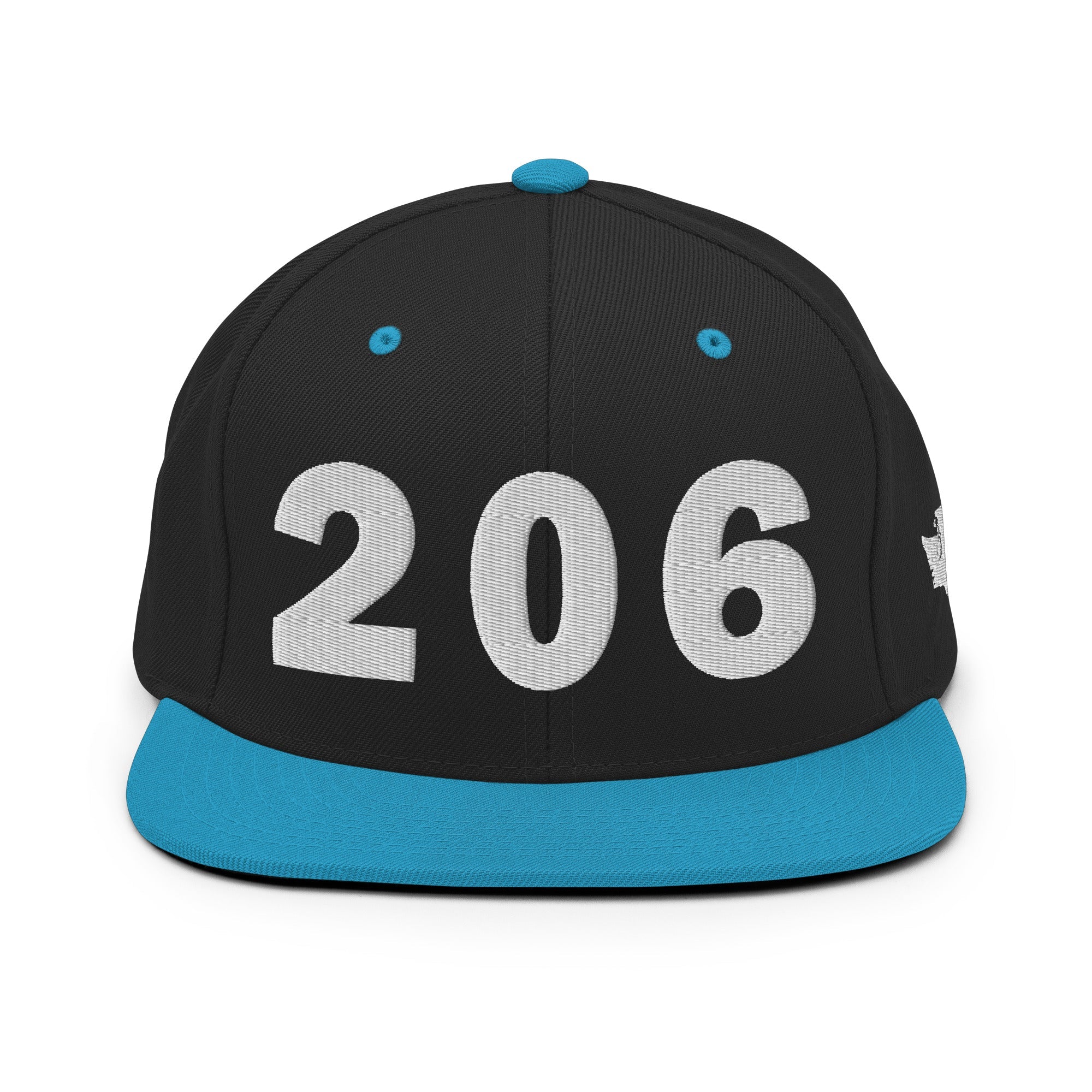 206 Area Code Snapback Hat