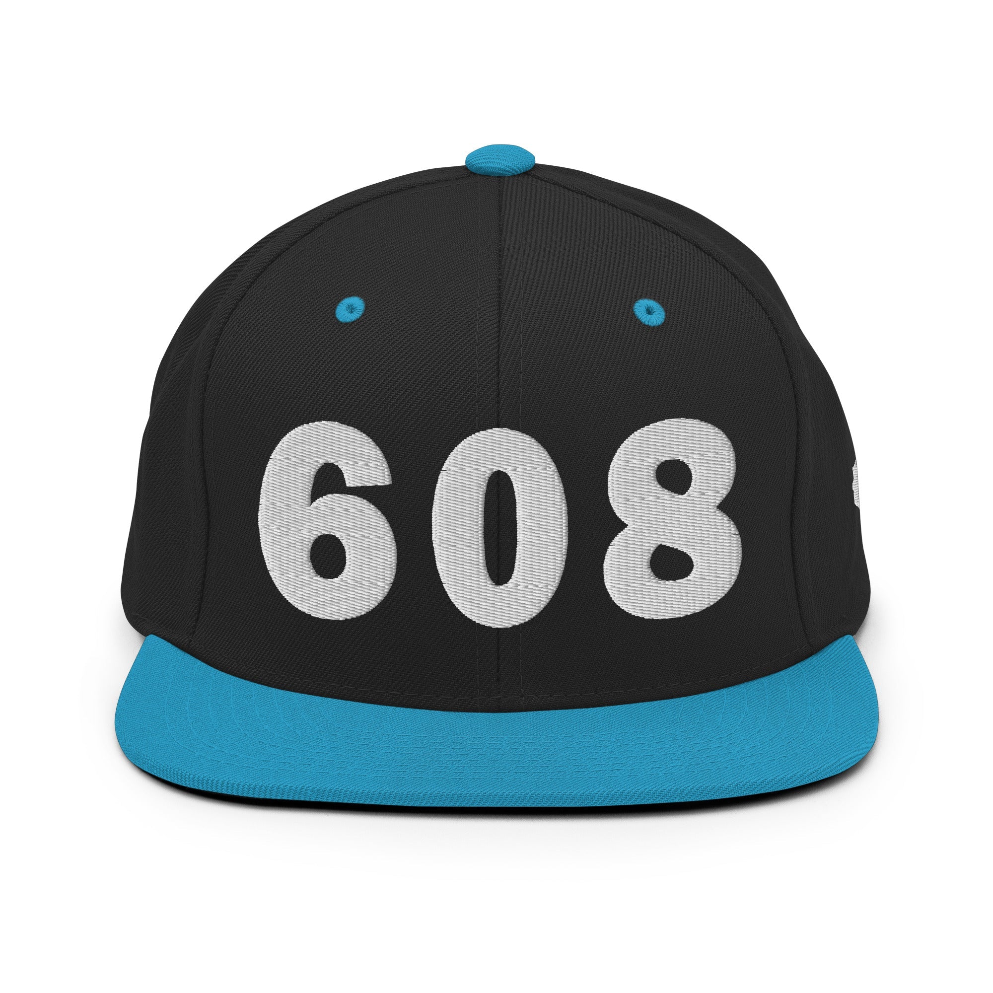 608 Area Code Snapback Hat