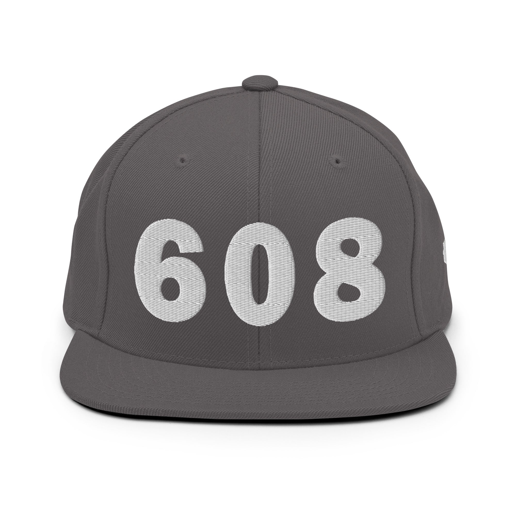 608 Area Code Snapback Hat