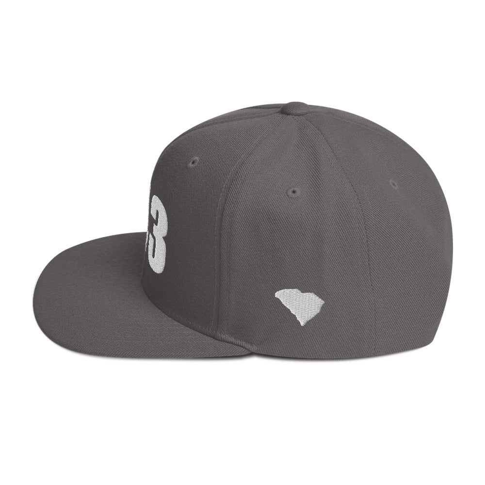843 Area Code Snapback Hat