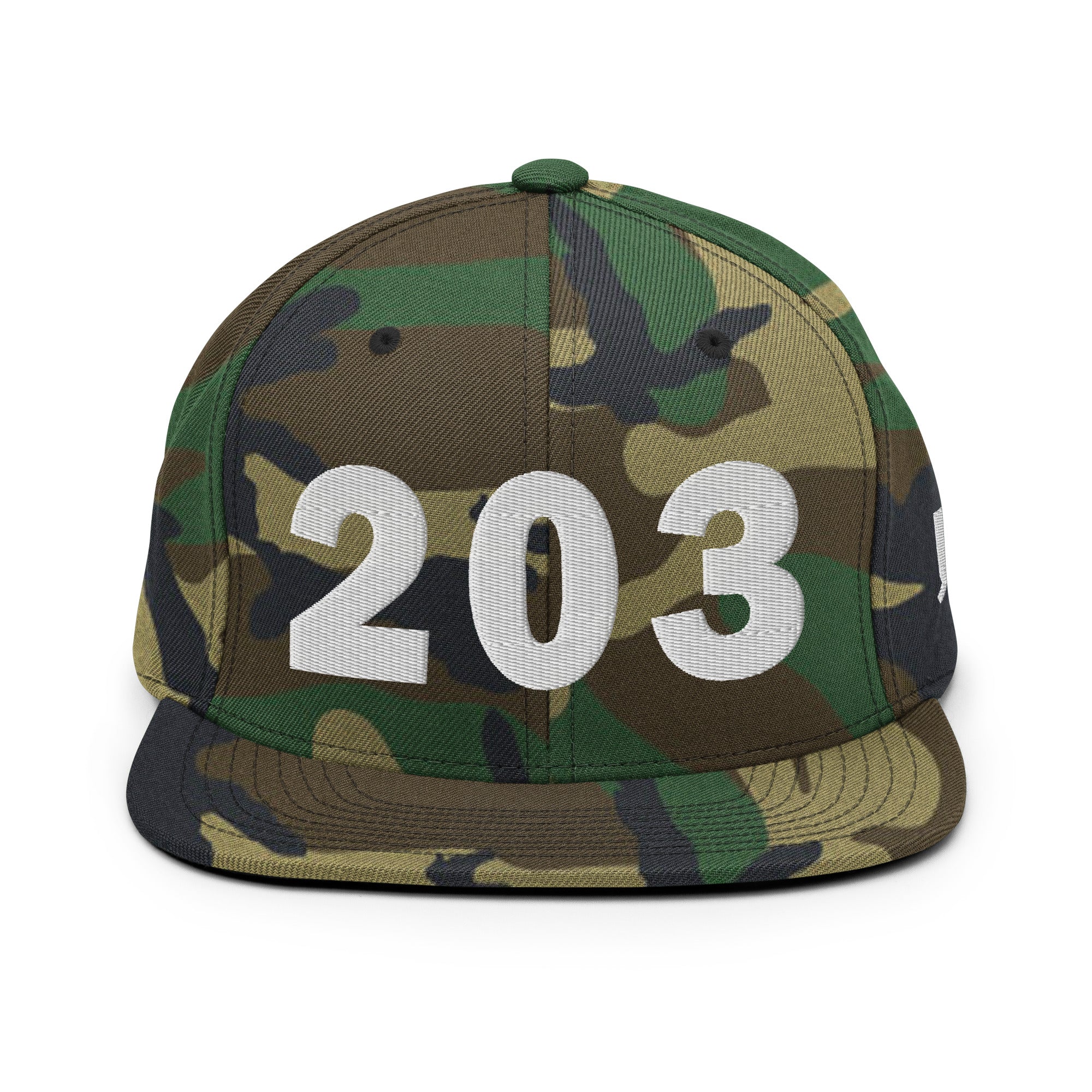 203 Area Code Snapback Hat