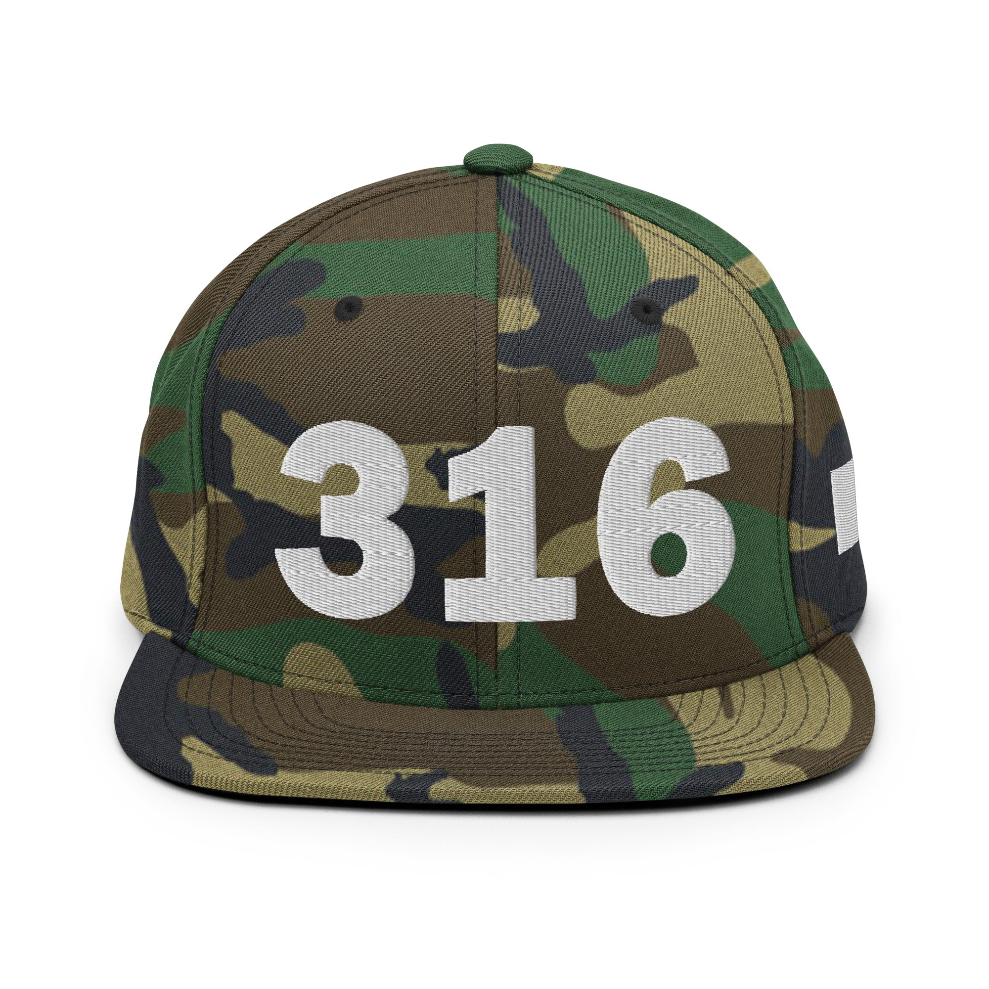316 Area Code Snapback Hat