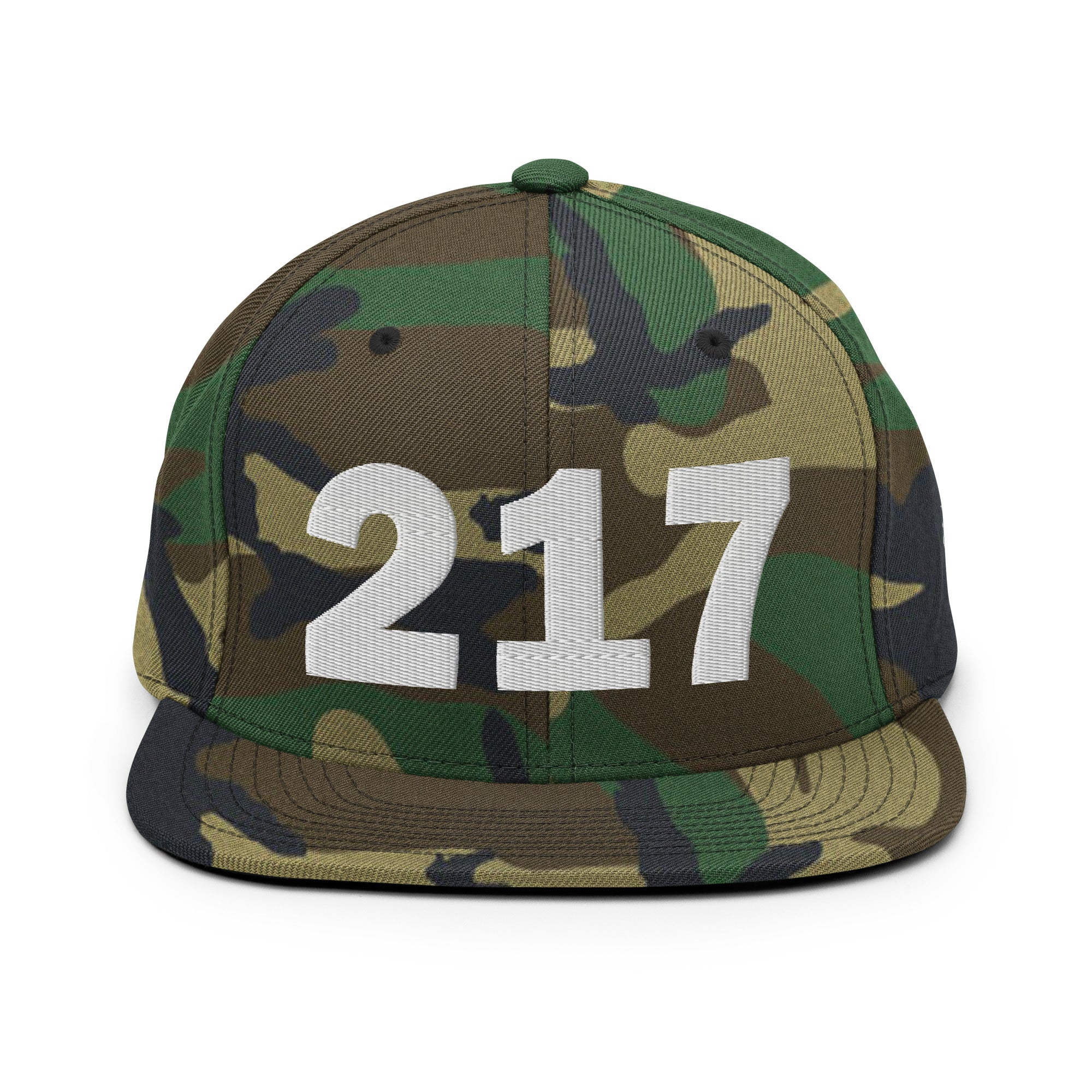 217 Area Code Snapback Hat