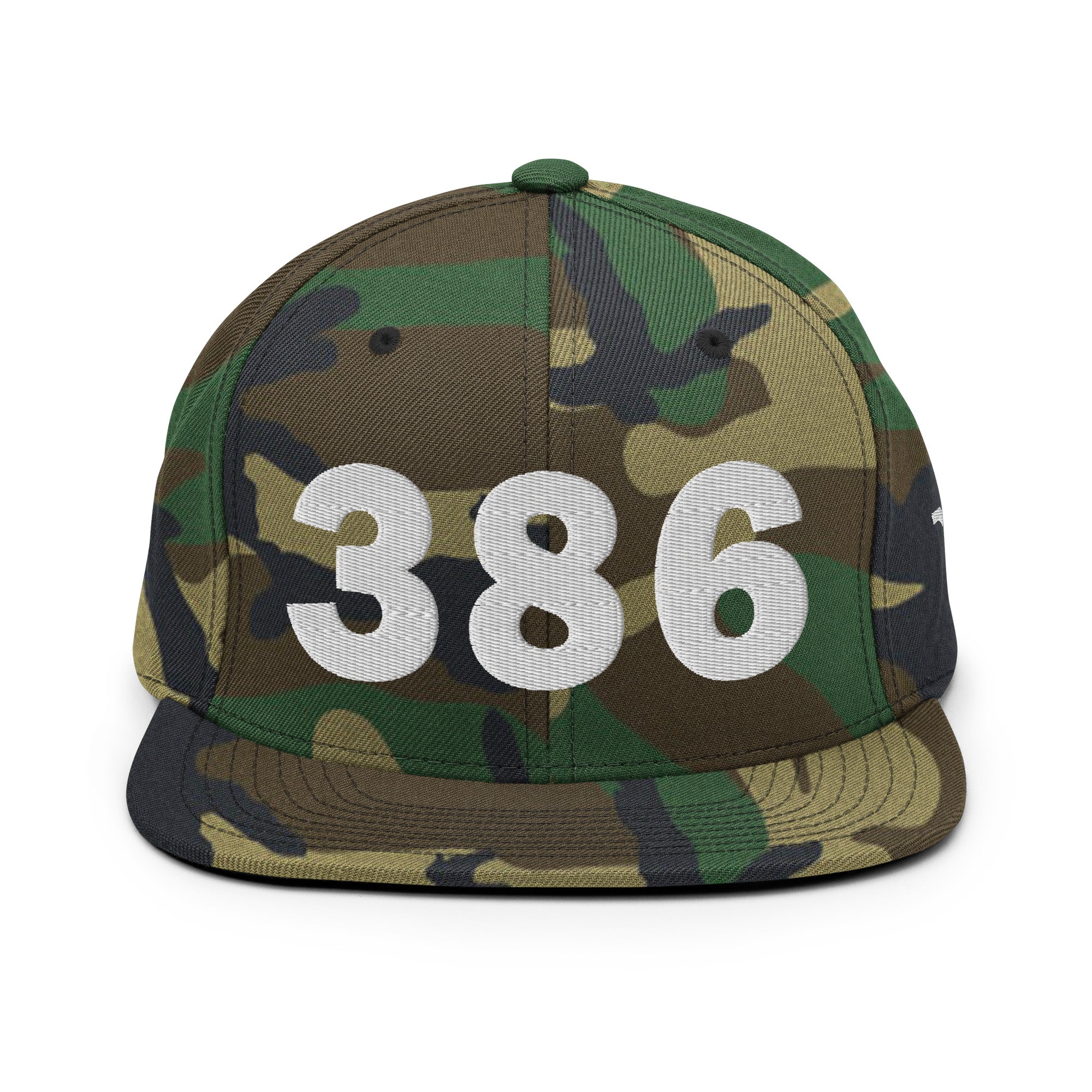 386 Area Code Snapback Hat