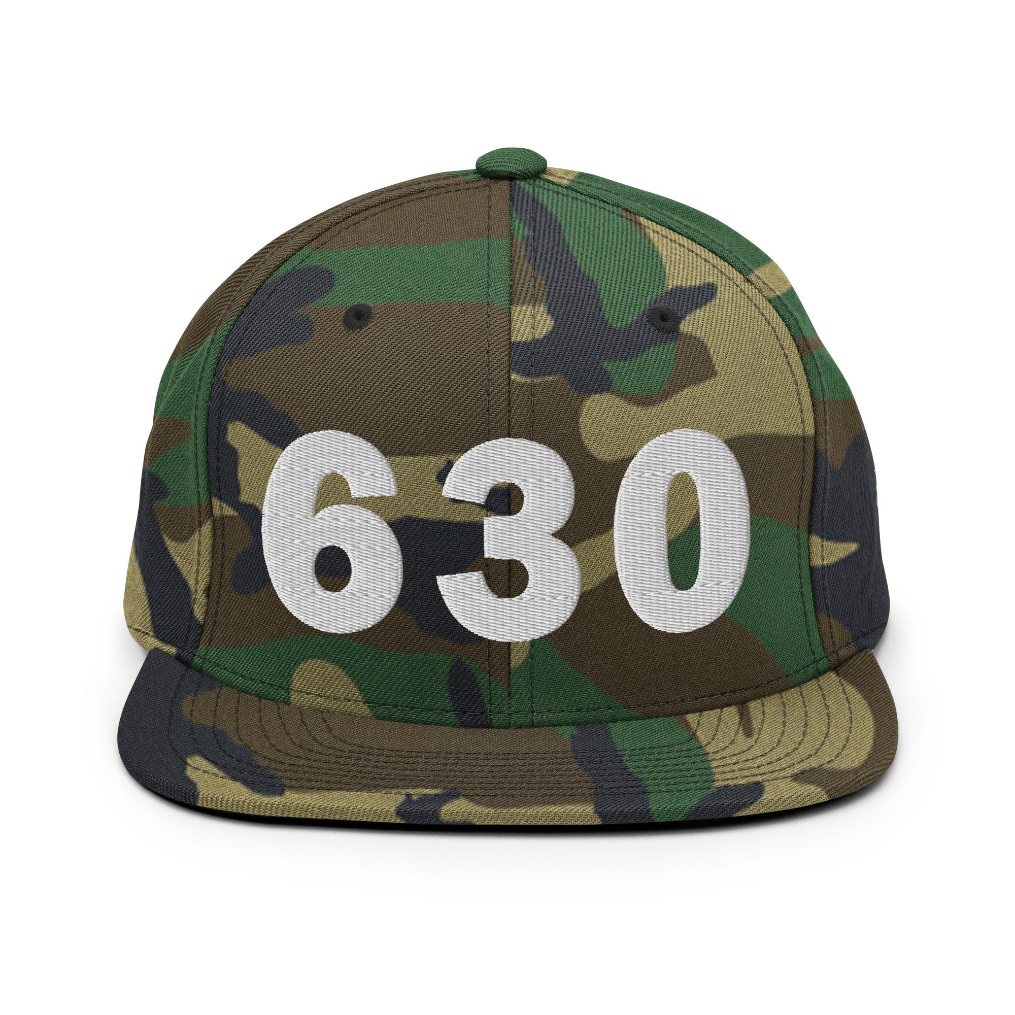 630 Area Code Snapback Hat