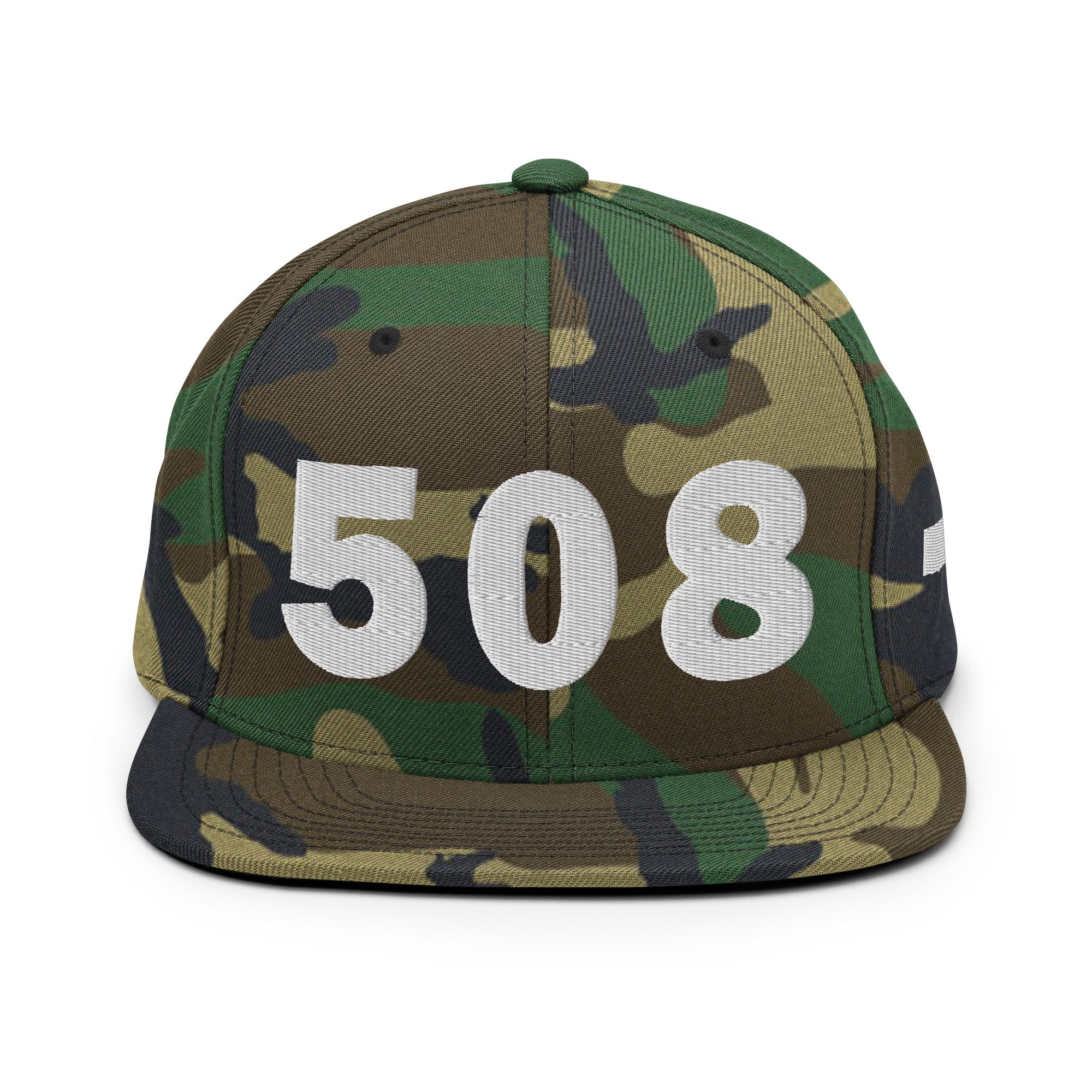 508 Area Code Snapback Hat