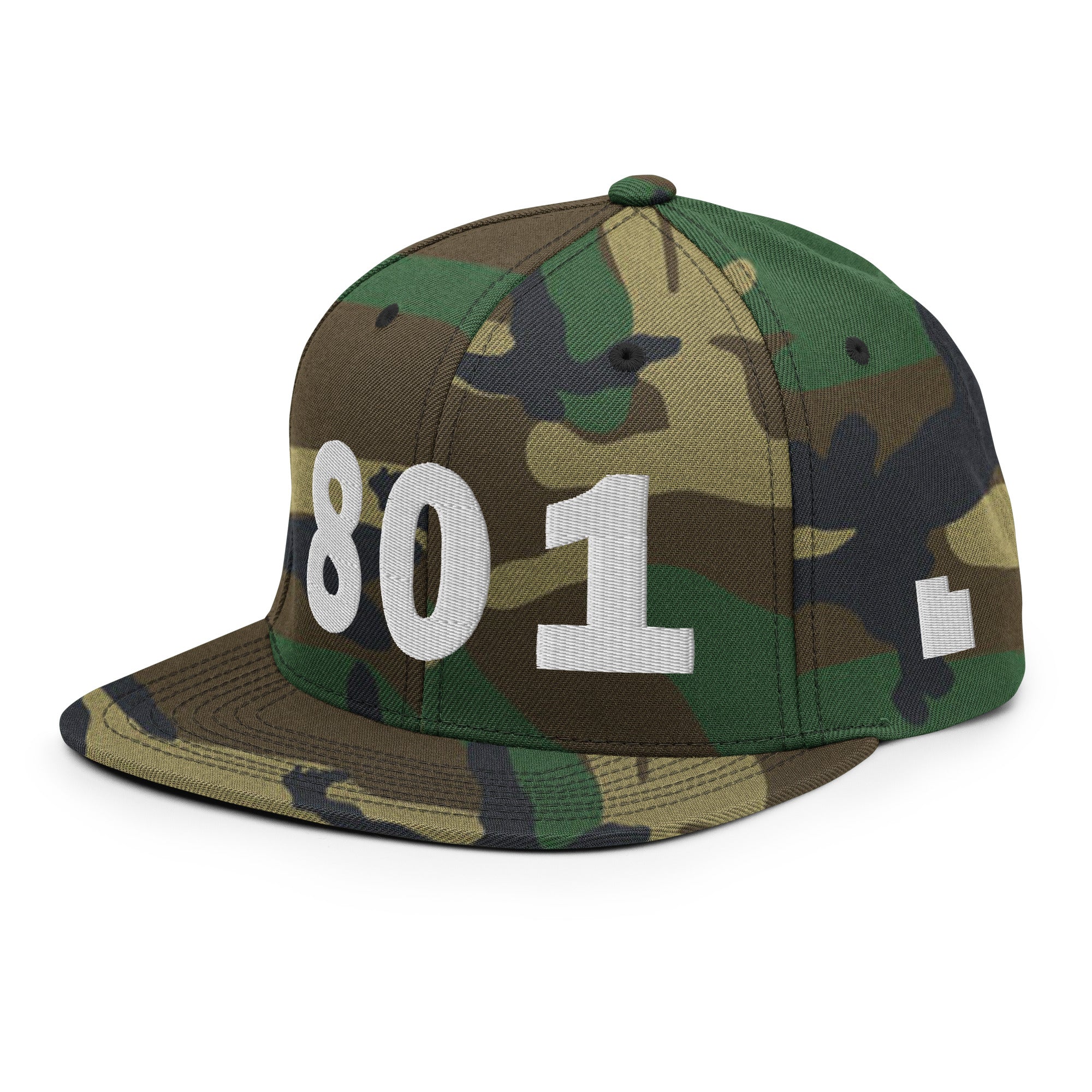 801 Area Code Snapback Hat