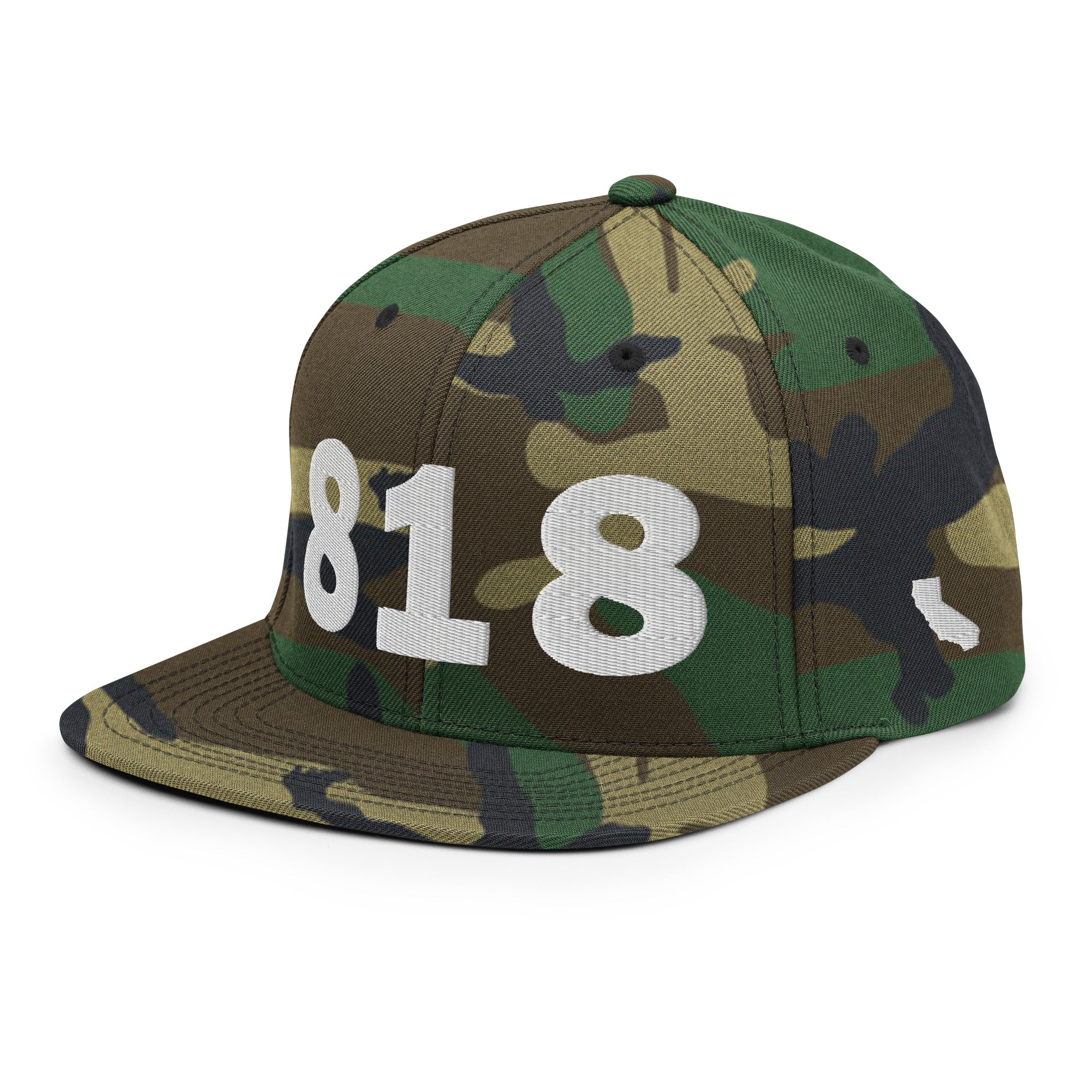 818 Area Code Snapback Hat