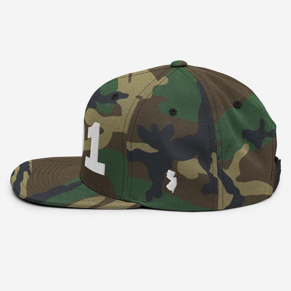 201 Area Code Snapback Hat