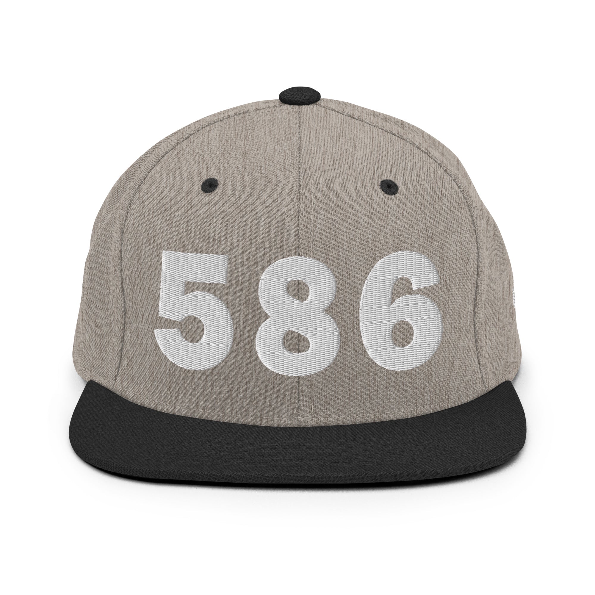 586 Area Code Snapback Hat