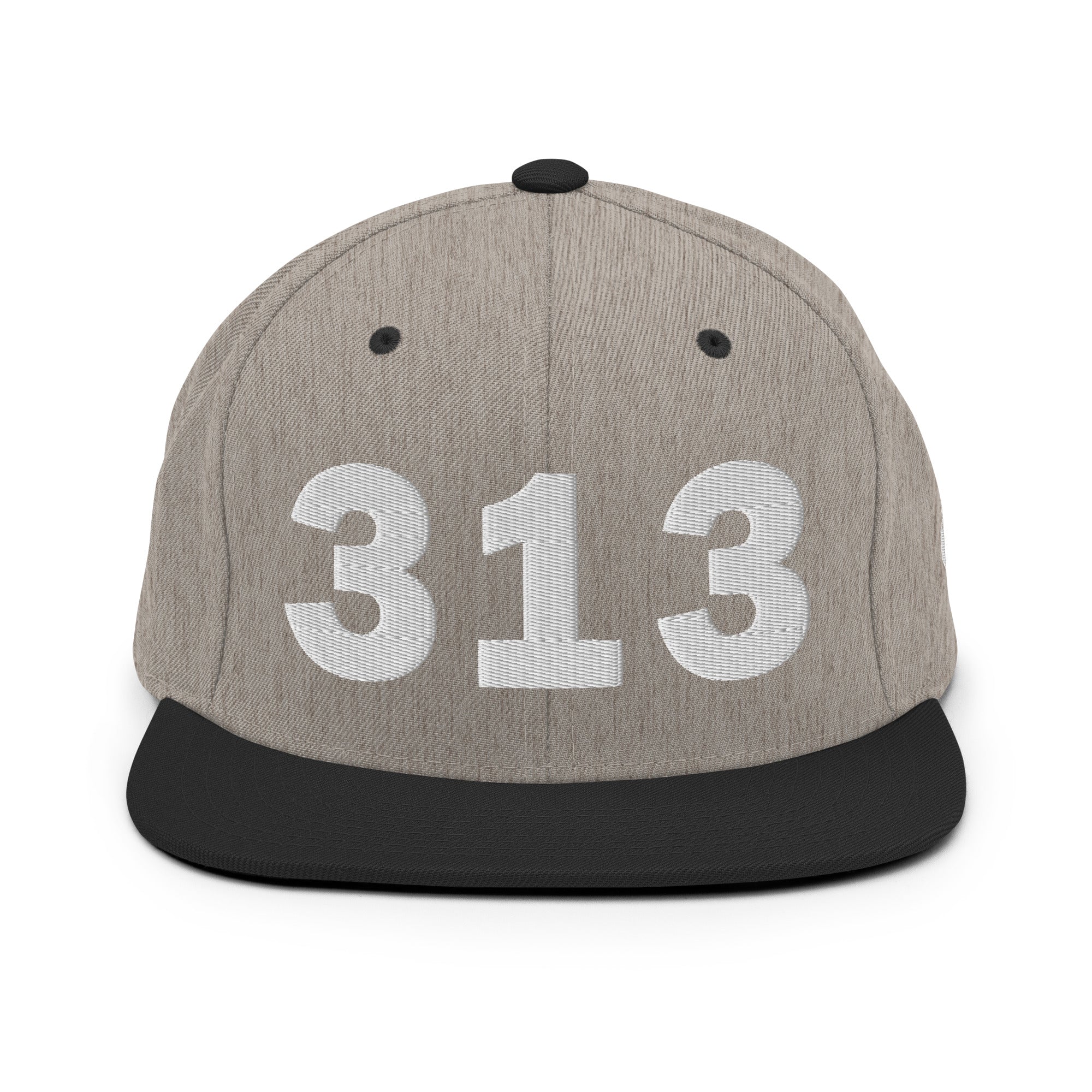313 Area Code Snapback Hat