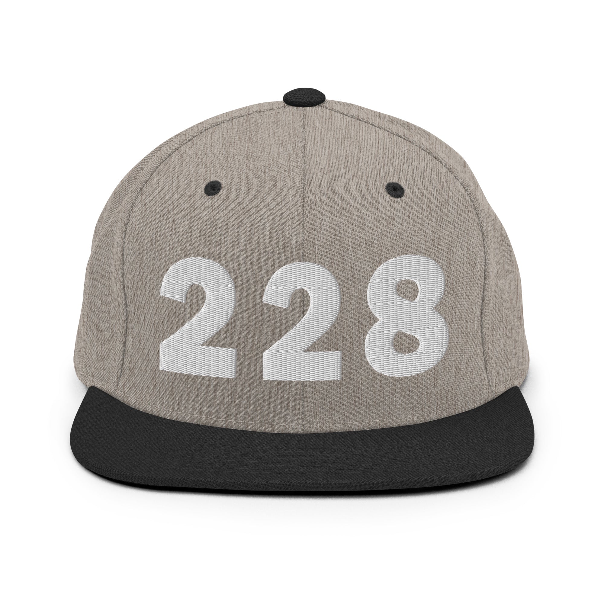 228 Area Code Snapback Hat