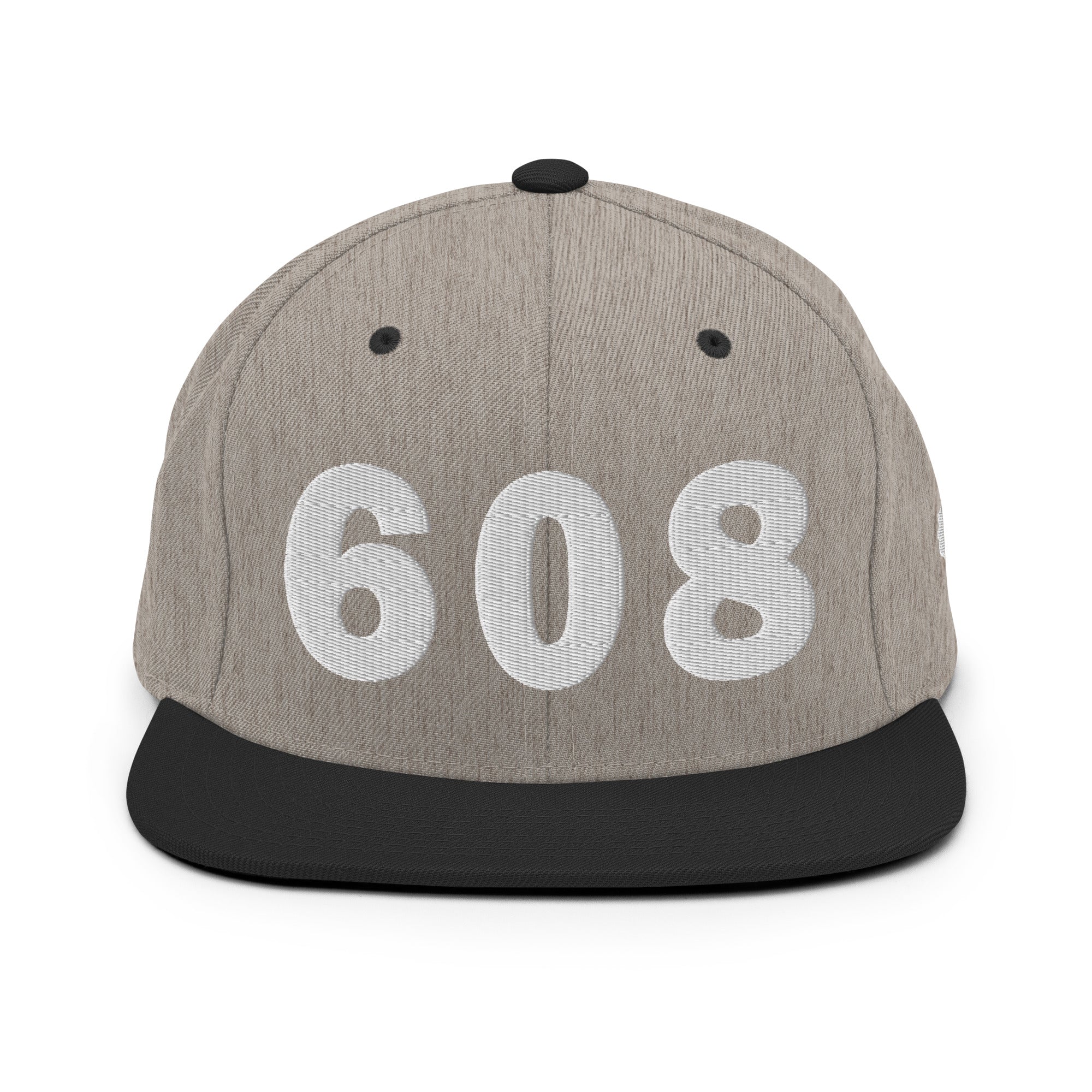 608 Area Code Snapback Hat