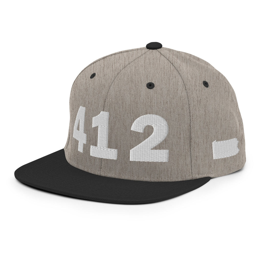 412 Area Code Snapback Hat