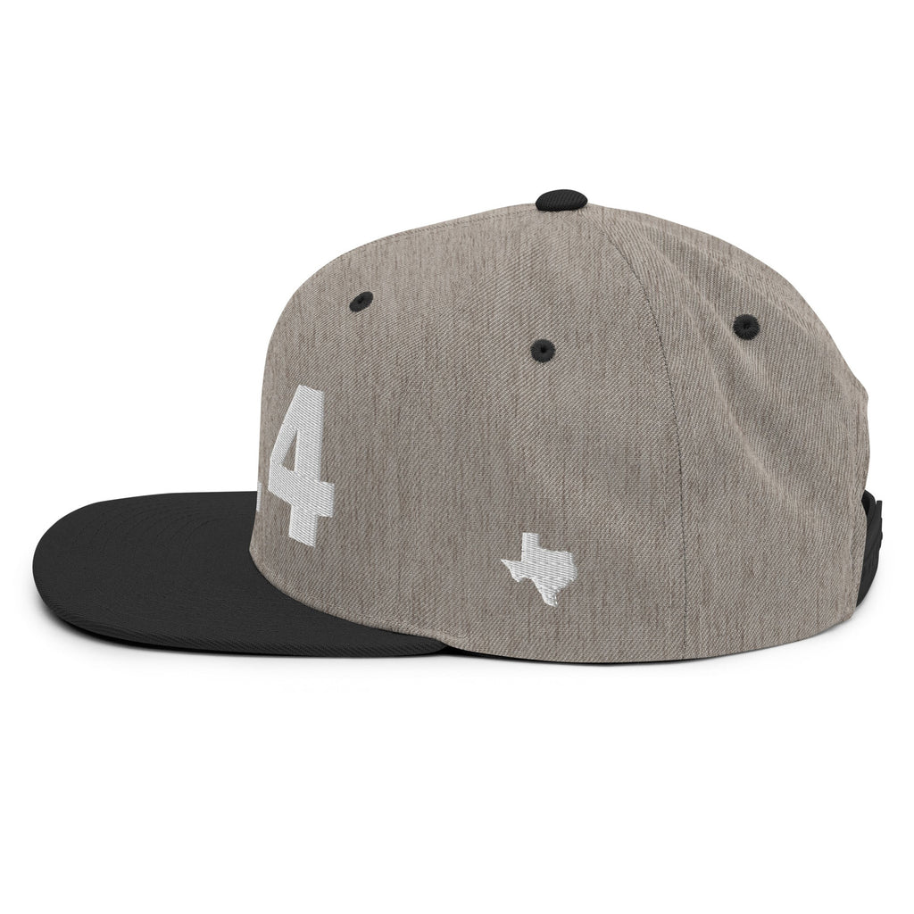 214 Area Code Snapback Hat