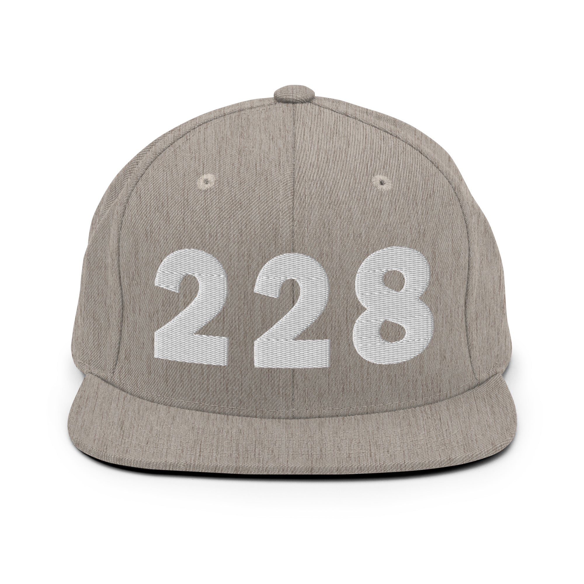 228 Area Code Snapback Hat