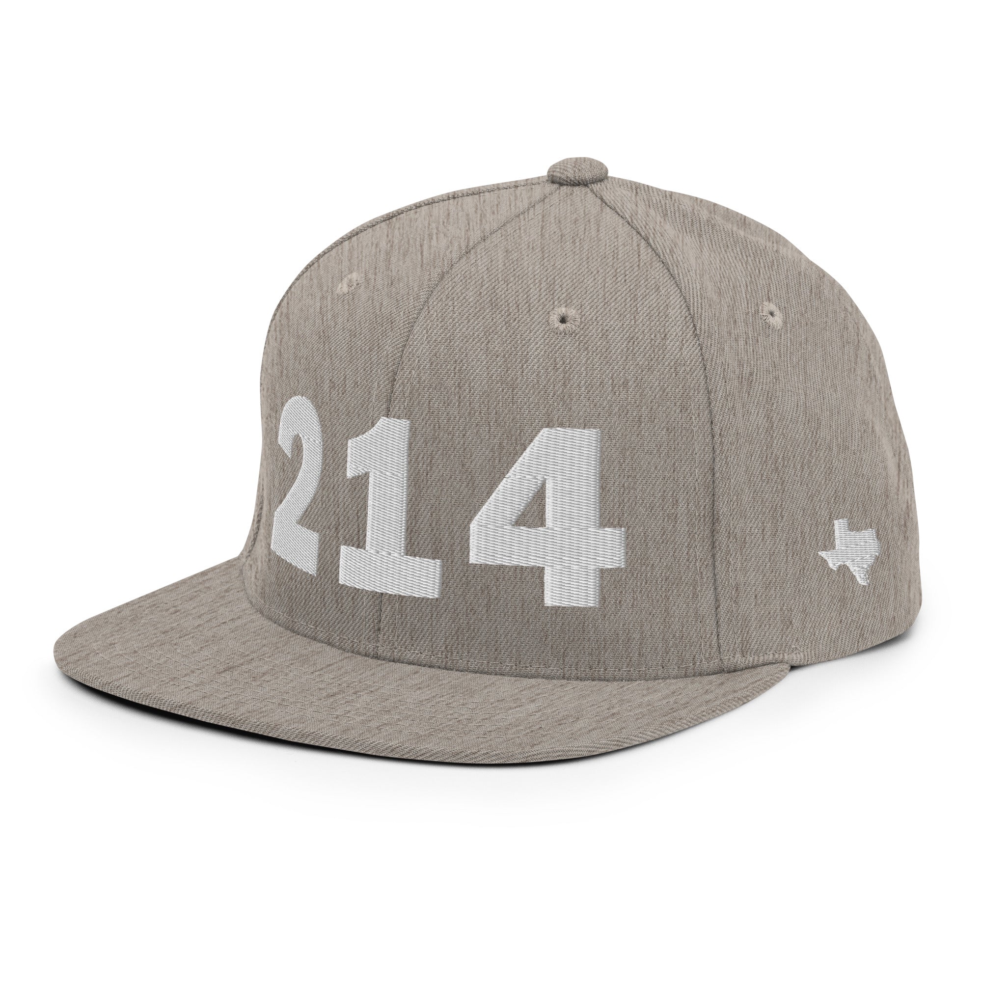 214 Area Code Snapback Hat