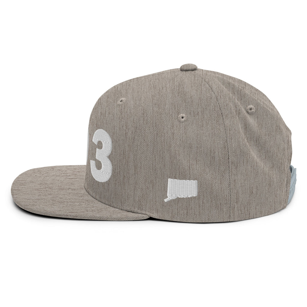 203 Area Code Snapback Hat