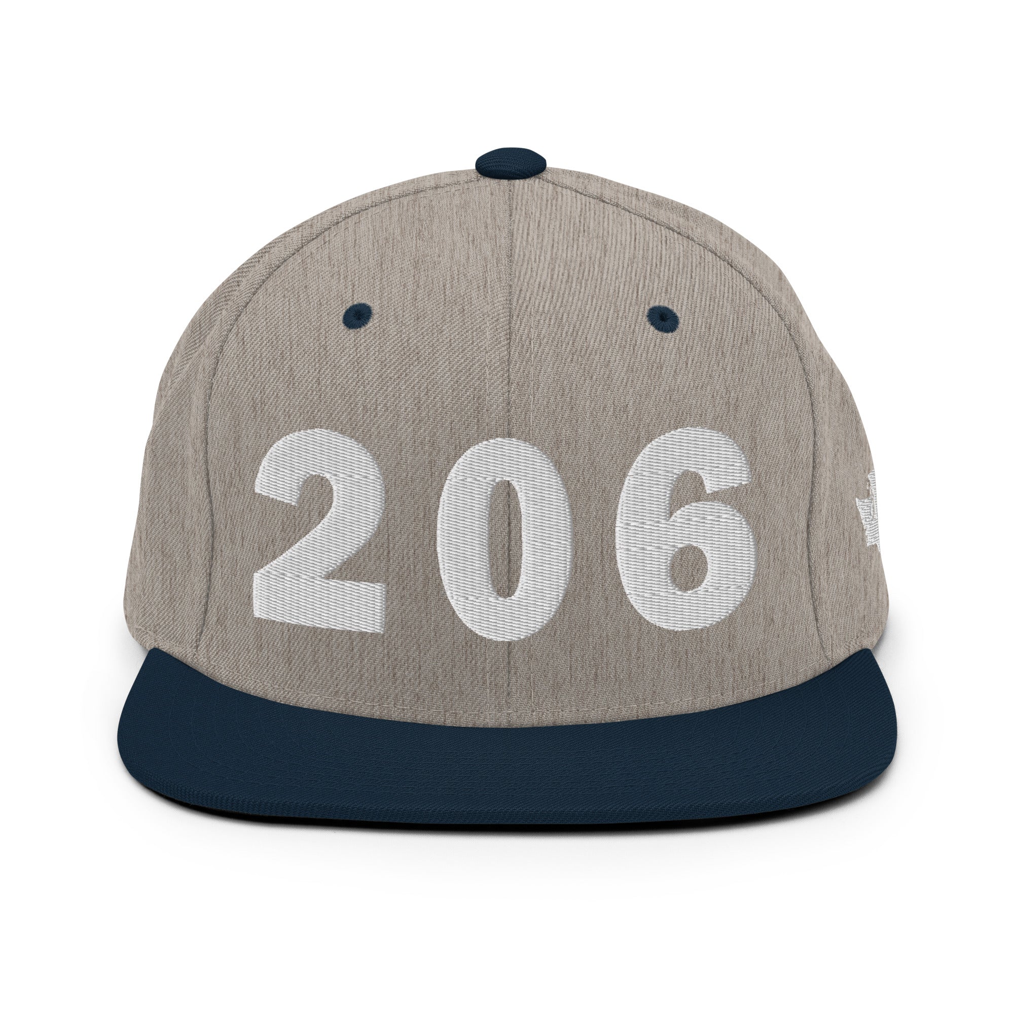 206 Area Code Snapback Hat